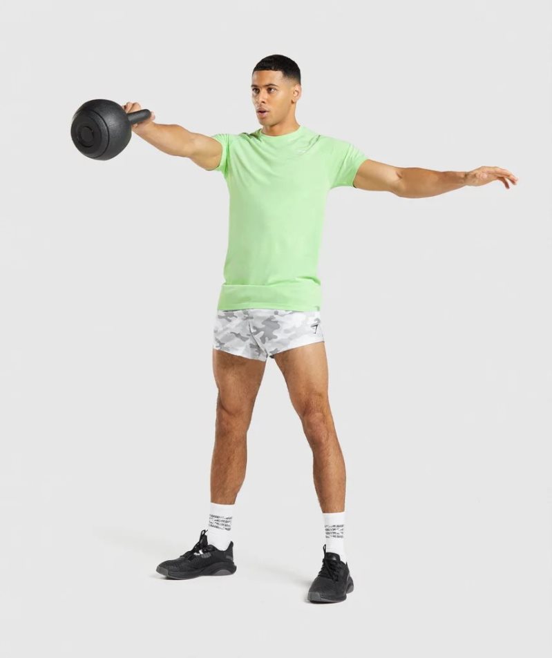 Men's Gymshark Geo Seamless T-Shirts Light Green | NZ 1KIYSM